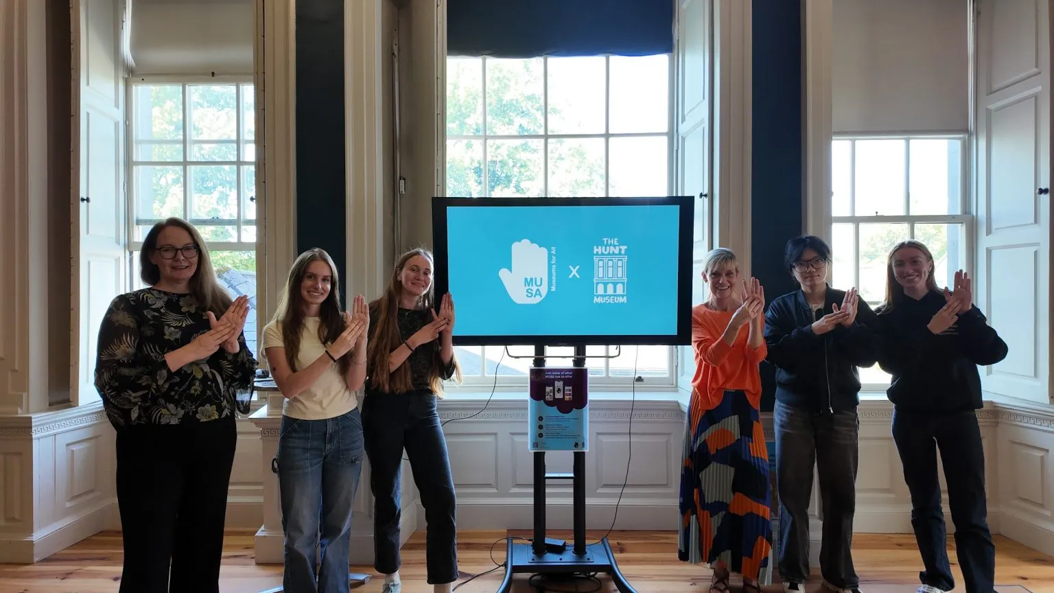 Some of MUSA's team members along with The Hunt Museum's staff